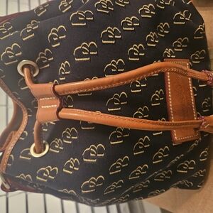 Dooney & Bourke Black and Brown Bucket Bag